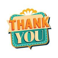 Thank You placard typography concept illustration vector