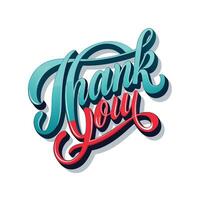 Thank You placard typography concept illustration vector