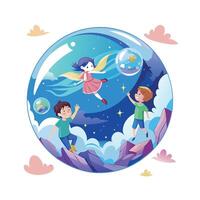 Kids moments illustration concept vector