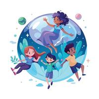 Kids moments illustration concept vector