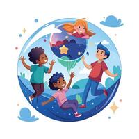 Kids moments illustration concept vector
