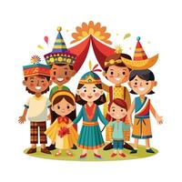 Kids moments illustration concept vector