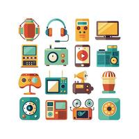 Technology Icon Set Illustration for Documents, Websites and Mobile Applications vector