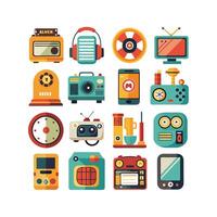 Technology Icon Set Illustration for Documents, Websites and Mobile Applications vector