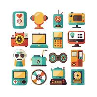 Technology Icon Set Illustration for Documents, Websites and Mobile Applications vector