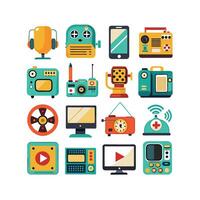 Technology Icon Set Illustration for Documents, Websites and Mobile Applications vector