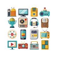 Technology Icon Set Illustration for Documents, Websites and Mobile Applications vector