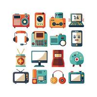 Technology Icon Set Illustration for Documents, Websites and Mobile Applications vector