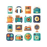 Technology Icon Set Illustration for Documents, Websites and Mobile Applications vector