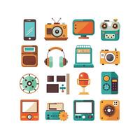 Technology Icon Set Illustration for Documents, Websites and Mobile Applications vector