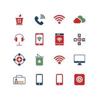 Technology Icon Set Illustration for Documents, Websites and Mobile Applications vector