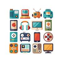 Technology Icon Set Illustration for Documents, Websites and Mobile Applications vector