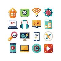 Technology Icon Set Illustration for Documents, Websites and Mobile Applications vector