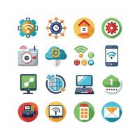 Technology Icon Set Illustration for Documents, Websites and Mobile Applications vector