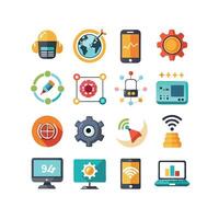 Technology Icon Set Illustration for Documents, Websites and Mobile Applications vector