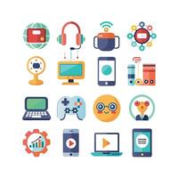 Technology Icon Set Illustration for Documents, Websites and Mobile Applications vector
