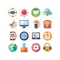 Technology Icon Set Illustration for Documents, Websites and Mobile Applications vector