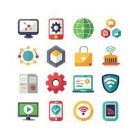 Technology Icon Set Illustration for Documents, Websites and Mobile Applications vector