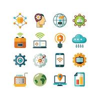 Technology Icon Set Illustration for Documents, Websites and Mobile Applications vector