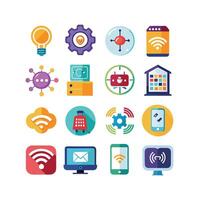 Technology Icon Set Illustration for Documents, Websites and Mobile Applications vector