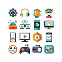 Technology Icon Set Illustration for Documents, Websites and Mobile Applications vector