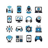 Technology Icon Set Illustration for Documents, Websites and Mobile Applications vector