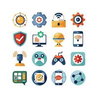 Technology Icon Set Illustration for Documents, Websites and Mobile Applications vector