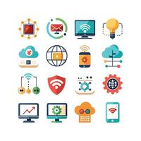 Technology Icon Set Illustration for Documents, Websites and Mobile Applications vector