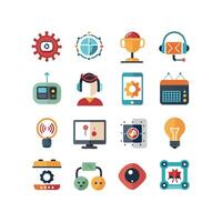 Technology Icon Set Illustration for Documents, Websites and Mobile Applications vector