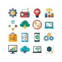 Technology Icon Set Illustration for Documents, Websites and Mobile Applications vector