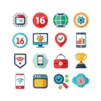 tecnología icono conjunto ilustración para documentos, sitios web y móvil aplicaciones vector