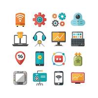 Technology Icon Set Illustration for Documents, Websites and Mobile Applications vector