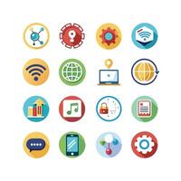 Technology Icon Set Illustration for Documents, Websites and Mobile Applications vector
