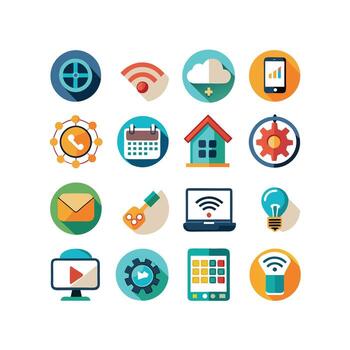 tecnología icono conjunto ilustración para documentos, sitios web y móvil aplicaciones vector