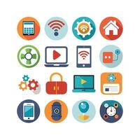 Technology Icon Set Illustration for Documents, Websites and Mobile Applications vector