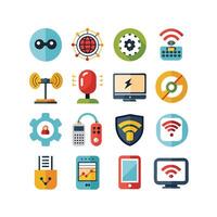 Technology Icon Set Illustration for Documents, Websites and Mobile Applications vector
