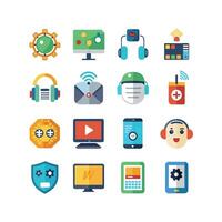 Technology Icon Set Illustration for Documents, Websites and Mobile Applications vector