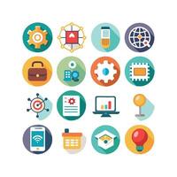 Technology Icon Set Illustration for Documents, Websites and Mobile Applications vector