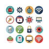 Technology Icon Set Illustration for Documents, Websites and Mobile Applications vector