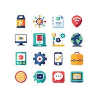 Technology Icon Set Illustration for Documents, Websites and Mobile Applications vector
