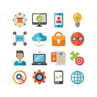 Technology Icon Set Illustration for Documents, Websites and Mobile Applications vector