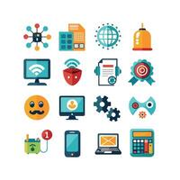 Technology Icon Set Illustration for Documents, Websites and Mobile Applications vector