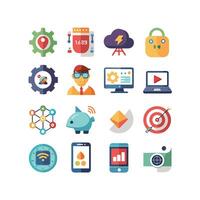 Technology Icon Set Illustration for Documents, Websites and Mobile Applications vector
