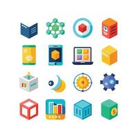 Technology Icon Set Illustration for Documents, Websites and Mobile Applications vector