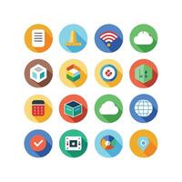 Technology Icon Set Illustration for Documents, Websites and Mobile Applications vector