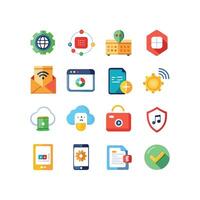 Technology Icon Set Illustration for Documents, Websites and Mobile Applications vector