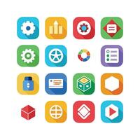 Technology Icon Set Illustration for Documents, Websites and Mobile Applications vector