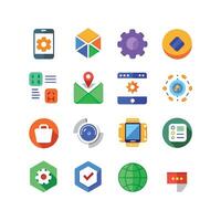Technology Icon Set Illustration for Documents, Websites and Mobile Applications vector
