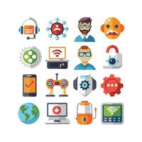 Technology Icon Set Illustration for Documents, Websites and Mobile Applications vector
