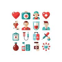 Healthcare Icon Set Collection for Documents, Websites and Mobile Applications vector